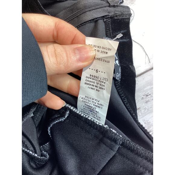 Sequin Heart Girls Half Sleeves Party Dress Polyester Black Velvet Ribbon Size 9 - Picture 2 of 5